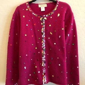 Susan Bristol Beaded Embellished Cardigan XL